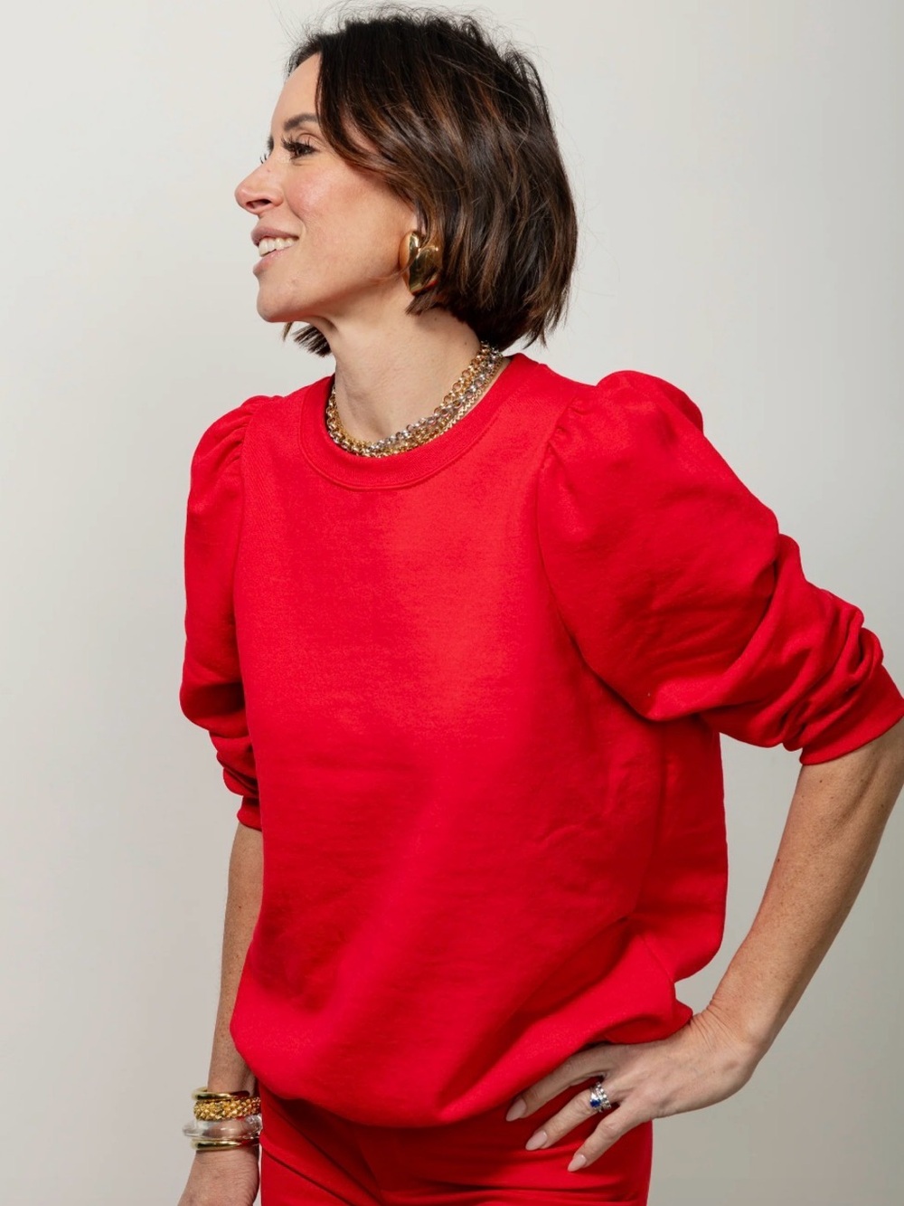 KMJ Kate Mchale Jensen Cooper Red  Sweatshirt L